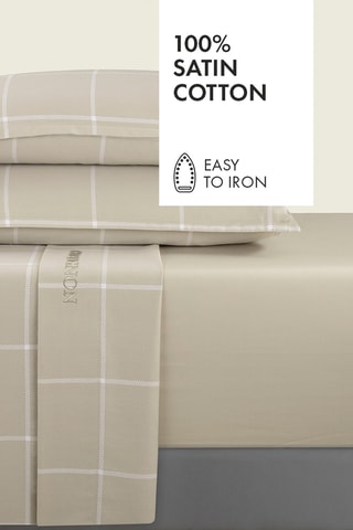 Katoensatijnen Overtrekset 80 Draad/cm² Arthur - Taupe