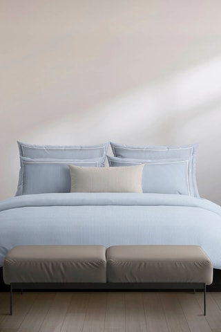 Perkalkatoenen Lakenset 80 Draad/cm² Lyon - Hemelsblauw