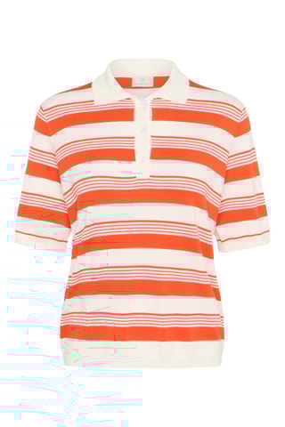 Polo - Laranja e branco