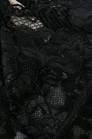 Crop top em ganga - Preto