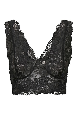 Crop top em ganga - Preto