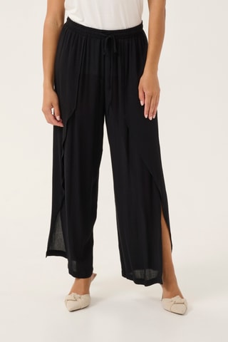 Calças wide legs - Preto