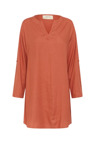 Túnica em linho - Vermelho-tijolo