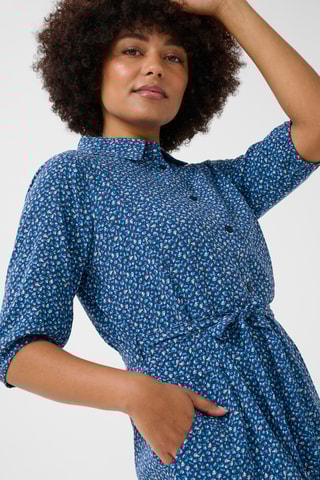 Vestido-camisa - Azul