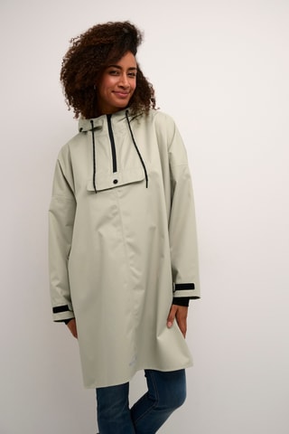 Impermeável com capuz - Bege