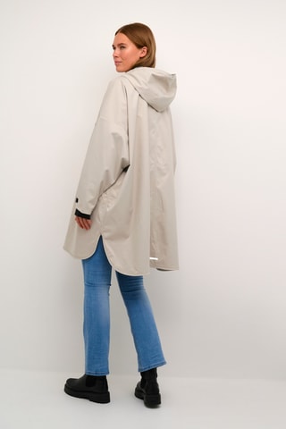 Impermeável com capuz - Bege