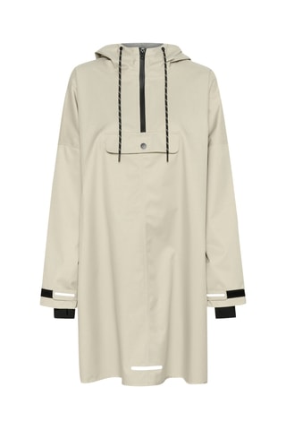 Impermeável com capuz - Bege