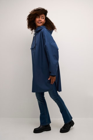 Impermeável com capuz - Azul-marinho