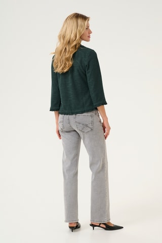 Casaco de malha - Verde-escuro mesclado