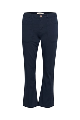 Calças bootcut 7/8 - Azul-marinho