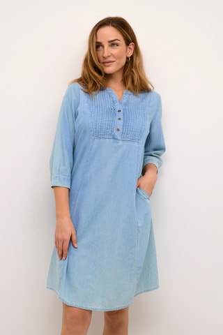 Vestido estilo patinadora de ganga - Azul-claro