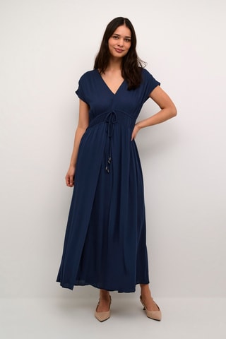 Vestido comprido - Azul-marinho