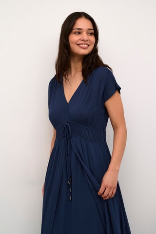 Vestido comprido - Azul-marinho