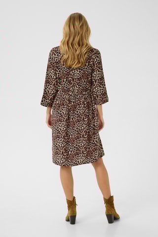 Vestido estilo patinadora - Castanho