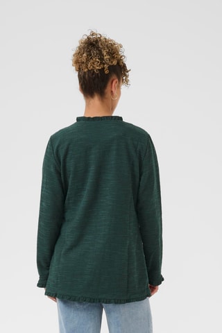 Casaco de malha - Verde-escuro mesclado