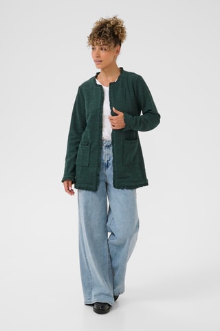 Casaco de malha - Verde-escuro mesclado