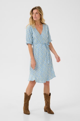 Vestido traçado - Azul-claro