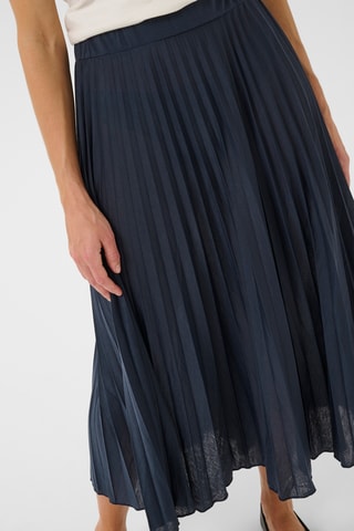 Saia plissada - Azul-marinho