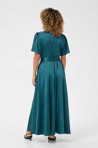 Vestido traçado - Azul-petróleo