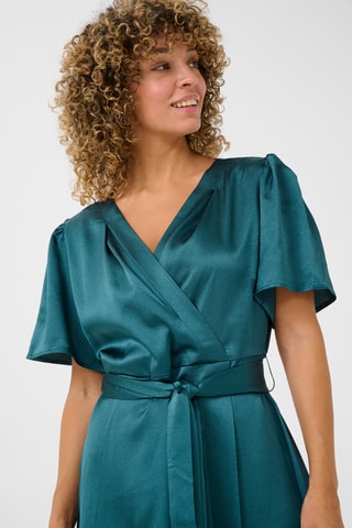 Vestido traçado - Azul-petróleo