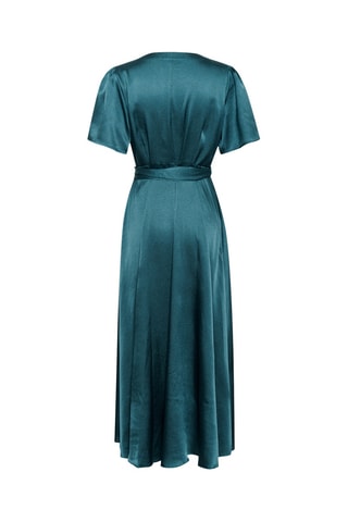 Vestido traçado - Azul-petróleo