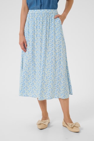 Saia midi - Azul-claro