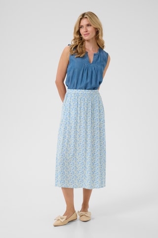 Saia midi - Azul-claro