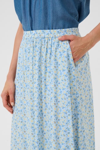 Saia midi - Azul-claro