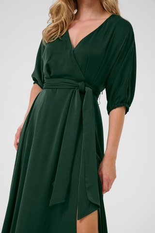 Vestido traçado - Verde-escuro