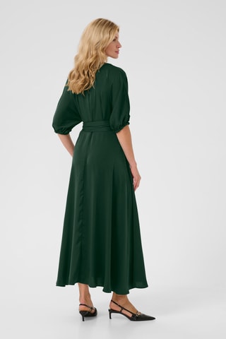 Vestido traçado - Verde-escuro