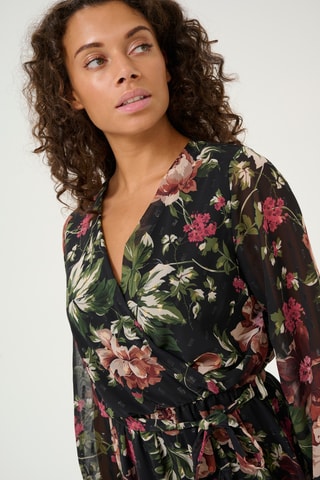 Vestido traçado - Preto