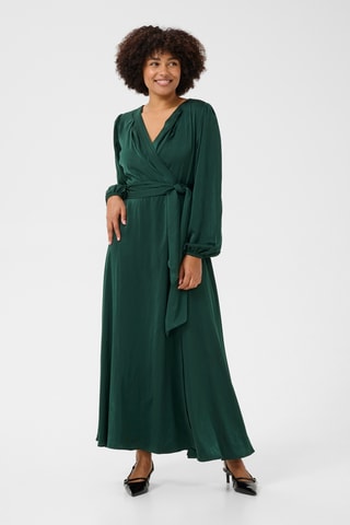 Vestido traçado - Verde-escuro