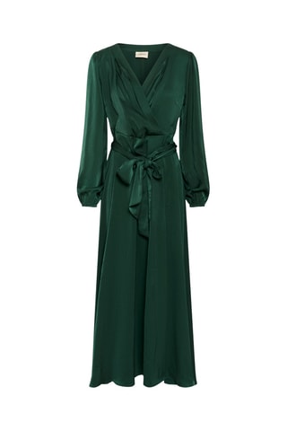 Vestido traçado - Verde-escuro