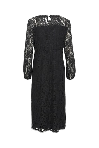 Vestido direito em renda - Preto