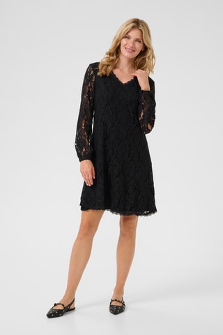 Vestido trapézio em renda - Preto