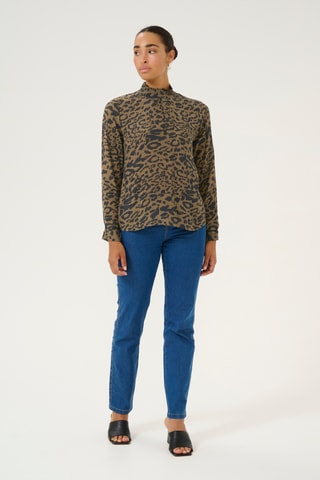 Blusa - Castanho e preto