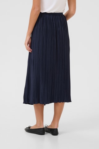 Saia plissada - Azul-marinho