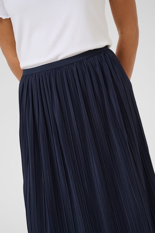 Saia plissada - Azul-marinho