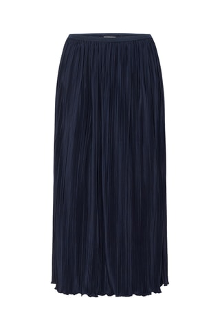 Saia plissada - Azul-marinho