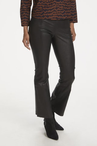 Calças em couro - Preto