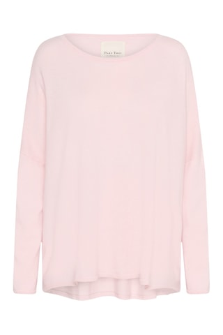 Camisola em lã e caxemira - Rosa-pálido