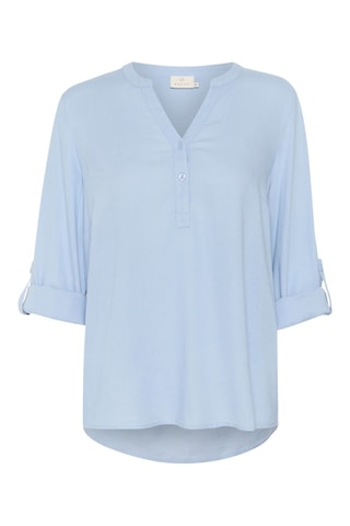 Blusa em linho - Azul-claro