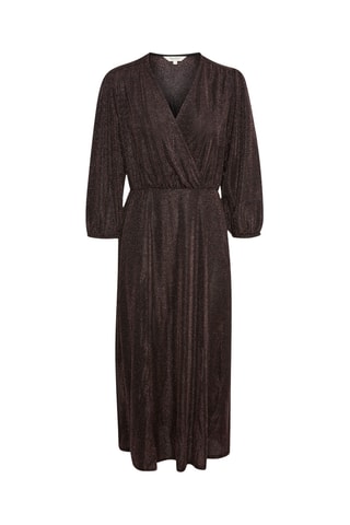 Vestido traçado - Castanho mesclado