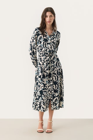 Vestido-camisa - Azul-marinho