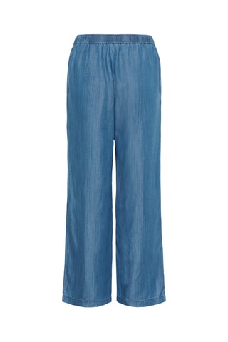 Calças wide legs - Azul-claro