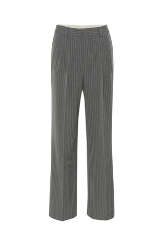 Calças de cintura alta - Cinzento