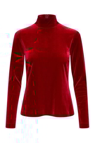 Camisola interior em veludo - Vermelho