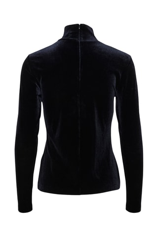 Camisola interior em veludo - Azul-noite