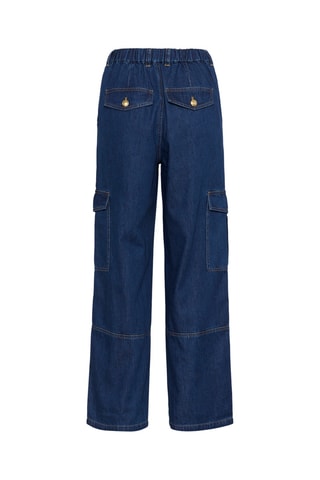 Calças de ganga cargo - Azul-escuro