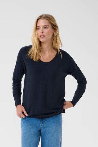 Camisola de lã - Azul-marinho